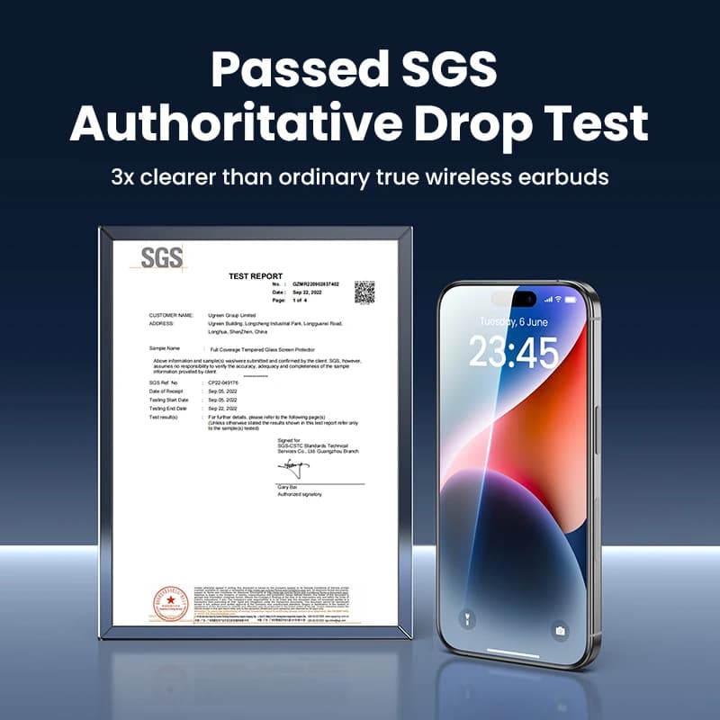 يوجرين 2 قطعة واقي شاشة لآيفون 17 16 15 14 13 12 برو ماكس زجاج مقوى لآيفون 16 بلس واقي شاشة 15 برو فيلم - 5