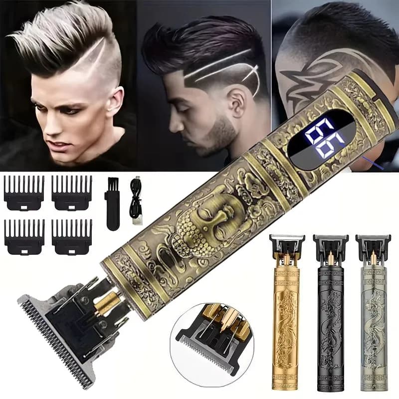 ماكينة قص الشعر T9 للرجال، طقم تشذيب اللحية الكهربائي، ماكينة حلاقة شعر الجسم، العناية الشخصية