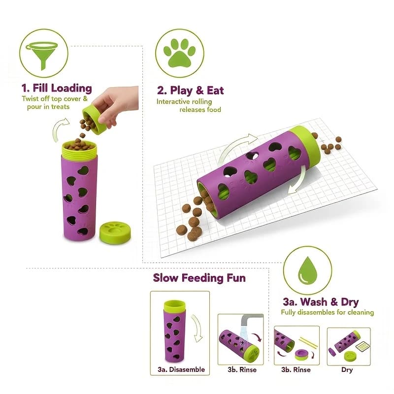 New Detachable Pet Slow Food Leakage Toy，Bite Resistant Chew Snack Roller Consumes Energy and Relieves Boredom，Dog Toy - 6