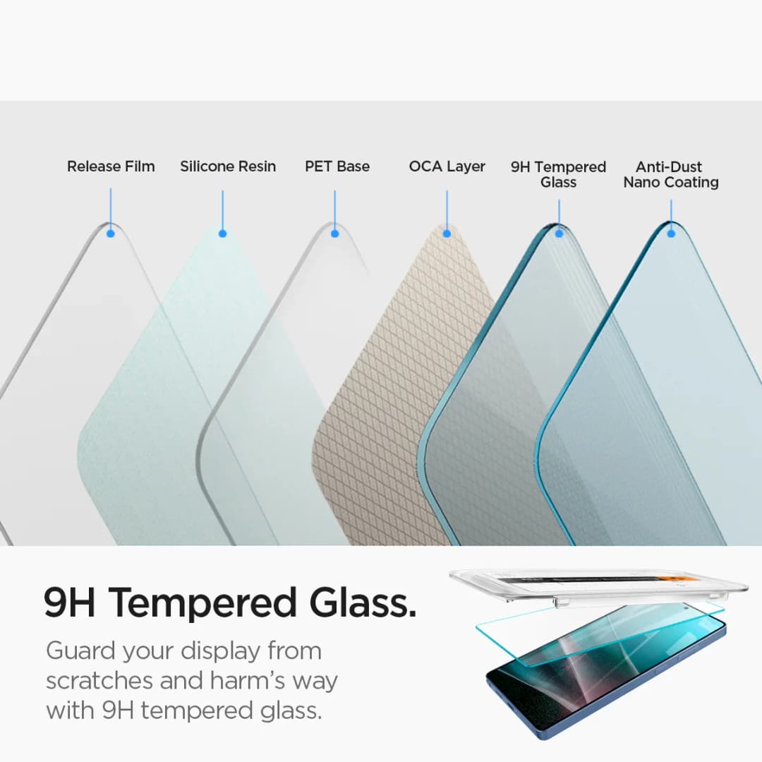2PCS Spigen Original Glas.tR EZ Fit HD Screen Protector For Samsung Galaxy S25 S24 S26Ultra Plus Tempered Glass Screen Protector - 4