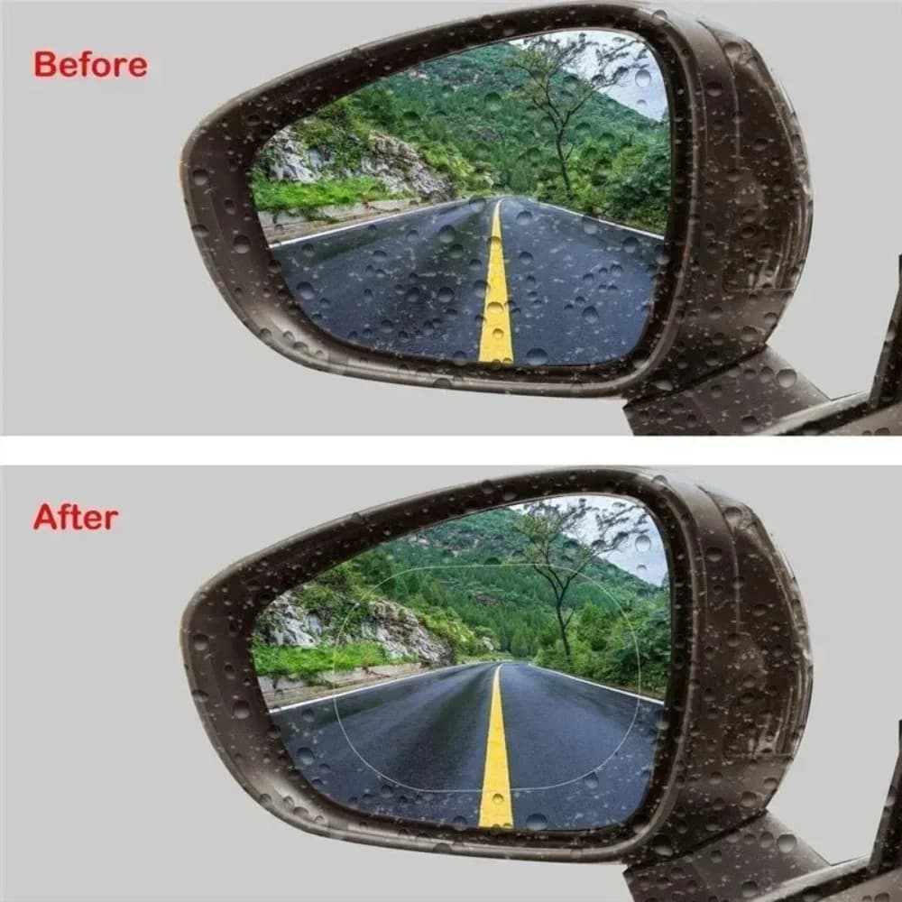 Car Rearview Mirror Protective Film Anti Fog Membrane Anti-Glare Waterproof Rainproof Car Sticker Clear Film - 2