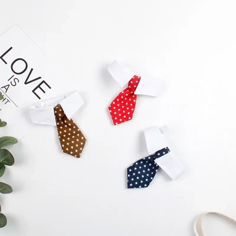Pet Dog Cat Formal Necktie Tuxedo Bow Tie Black and Red Collar for Dog & Cat Pet Accessories for Wedding Holiday and Party Gift - 4