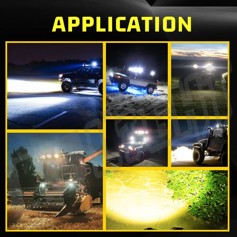 CO LIGHT كشافات عمل LED 3 بوصة 24V 12V مصابيح أمامية للدراجات النارية شريط إضاءة غامر LED ضوء ضباب DRL للسيارة شاحنة 4x4 ATV للطرق الوعرة - 6
