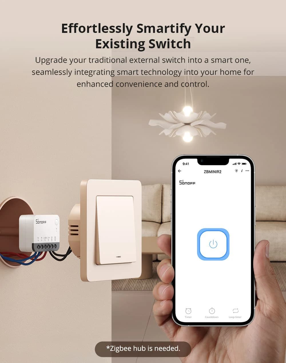 SONOFF ZBMINIR2 Extreme Zigbee Smart Switch Detach Relay External Switch Remote Control via eWeLink Compatible With Zigbee Hubs - 6