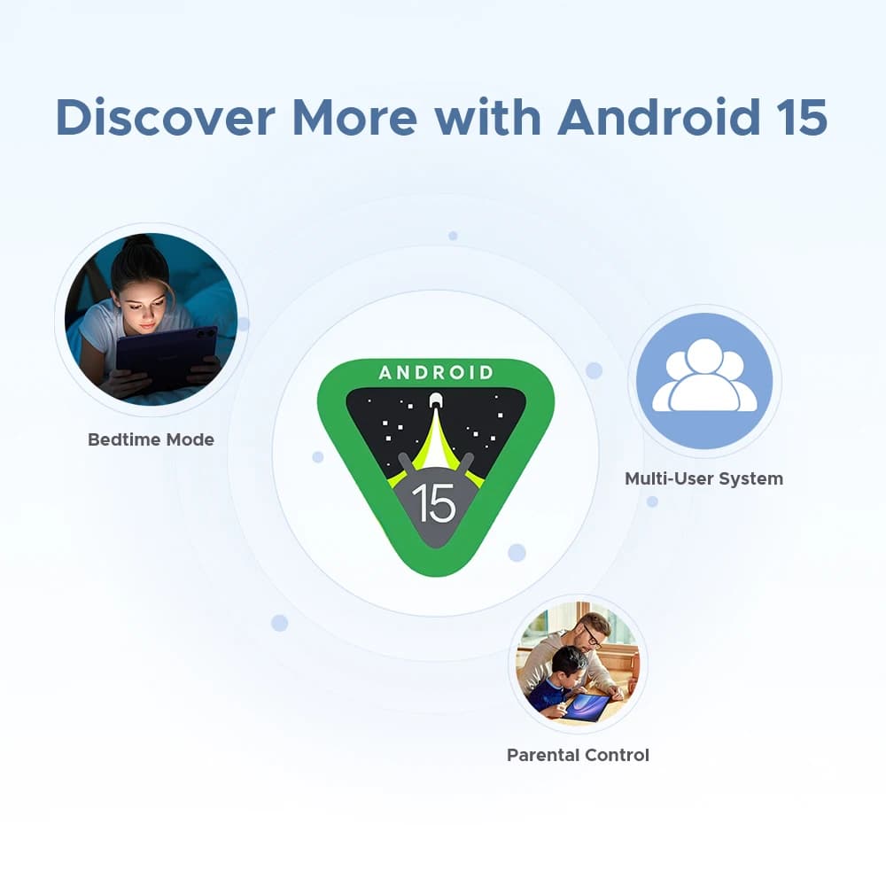 جهاز لوحي DOOGEE Tab G6، نظام أندرويد 15، شاشة 11 بوصة، ذاكرة 30 جيجابايت (6+24 جيجابايت)، تخزين 256 جيجابايت، بطارية 8000 مللي أمبير، Widevine L1 - 3