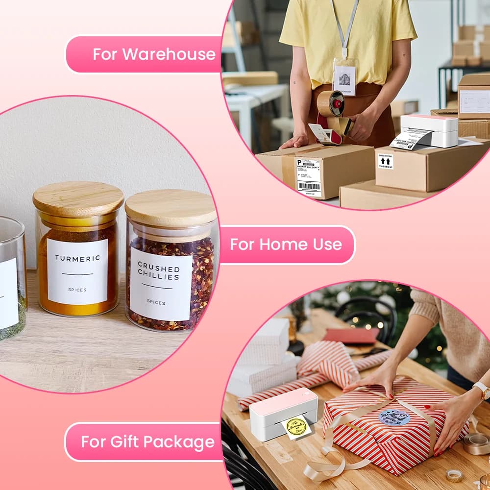 طابعة ملصقات حرارية بلوتوث Phomemo 241، طابعة ملصقات شحن صغيرة 4X6 متوافقة مع آيفون وأندرويد وماك وويندوز - 6