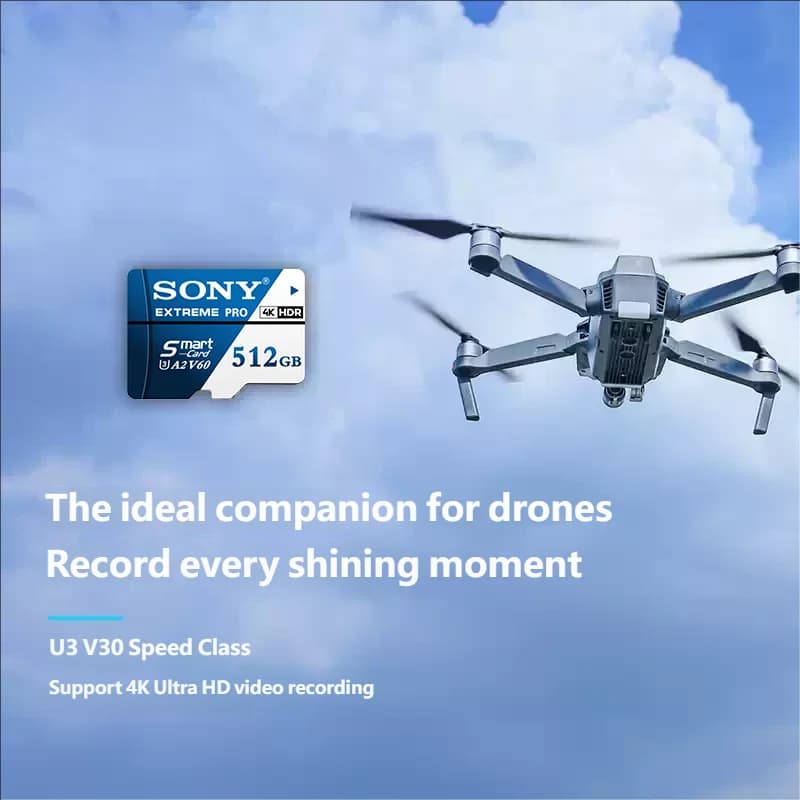 سوني بطاقة فلاش عالية السرعة 1 تيرابايت بطاقة تخزين إكستريم 128 جيجابايت مايكرو TF/SD 256 جيجابايت 512 جيجابايت بطاقة ذاكرة سعة كبيرة لأجهزة الكمبيوتر المحمولة/الكمبيوتر/ماك - 4