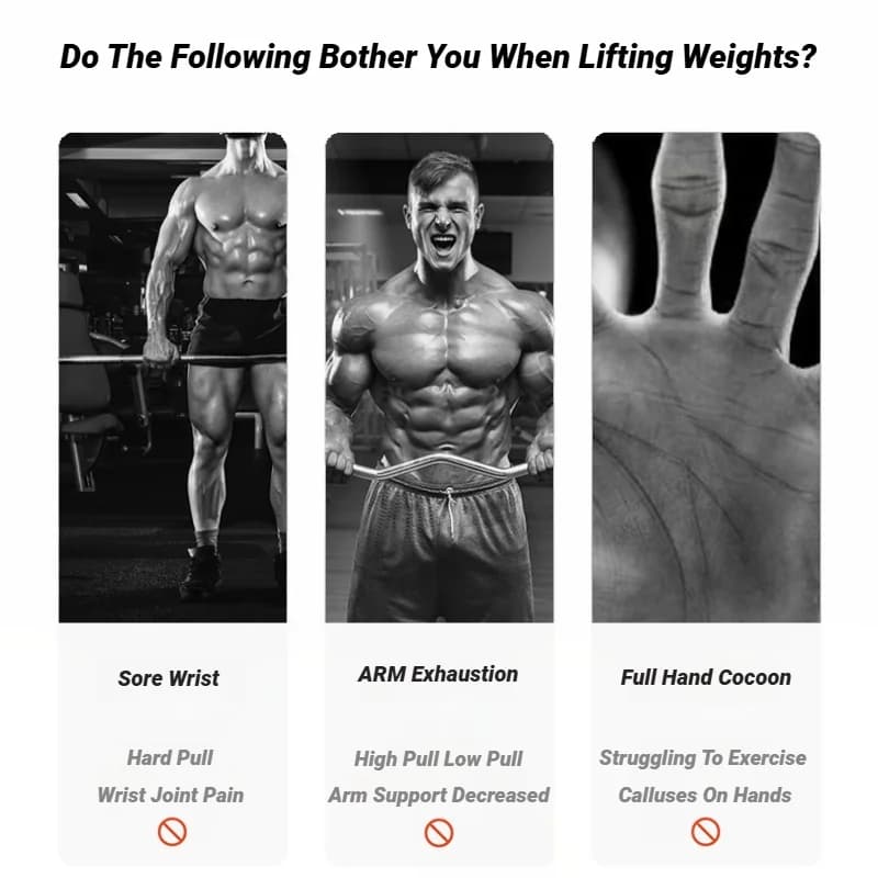 قطعتان من قفازات الجيم من جلد البقر، وسادات رفع الأثقال المضادة للانزلاق، حماية لليد أثناء التمارين الرياضية ورفع الأثقال - 3