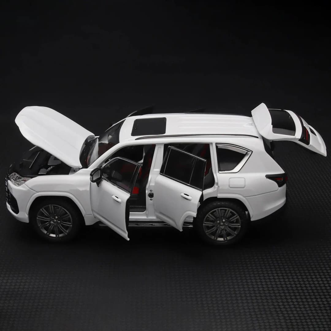 1:24 LX600 Off-Road in Luxury SUV Model Car, Zinc Alloy Pull Back Toy Car with Sound and Light for Kids Boy Girl Gift - 4