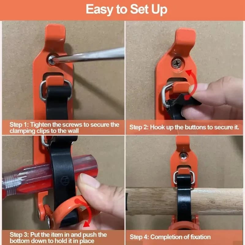 2-4 قطع حامل تثبيت الأدوات حامل تركيب على الحائط حامل فأس الحفر تحرير سريع مشبك حامل فأس الحفر سيارة قافلة قارب إكسسوارات منزلية - 5