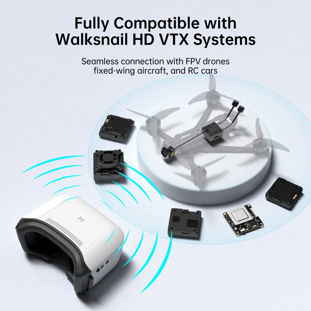 Caddx Walksnail Avatar HD FPV Goggles L 1920x1080 4.5 Inch 4km Distance Head Tracking for RC Cars FPV Drones Fixed-wing Gimbal - 5