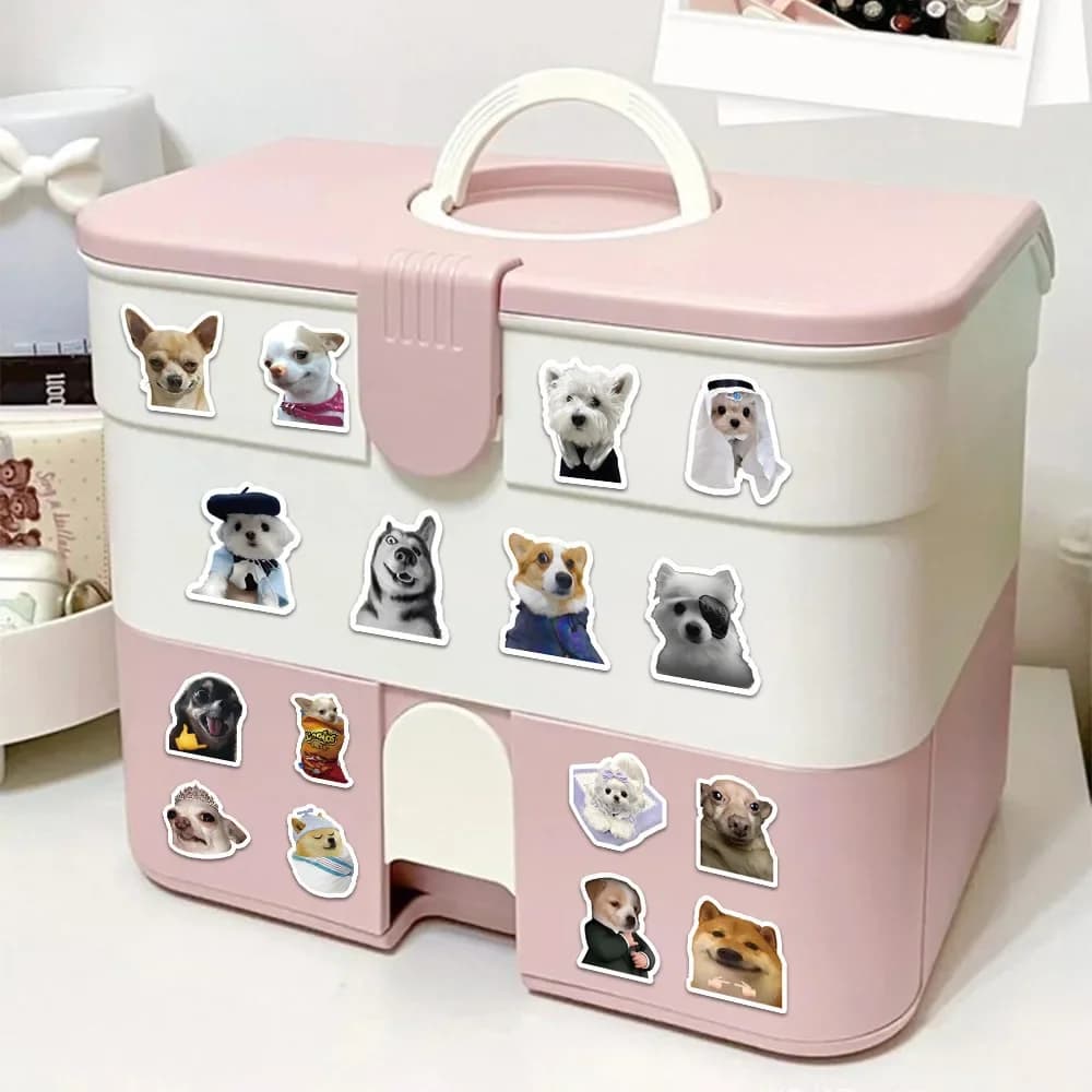 30/60/180 Funny Dogs Stickers Cartoon Cute Decals Toy Stationery Guitar Phone Bicycle Laptop Luggage Car Graffiti Kids Sticker - 5