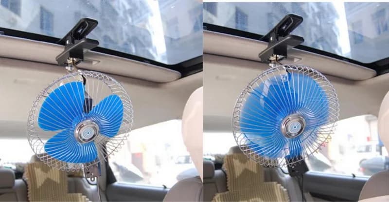12V 25W Portable Vehicle Auto Car Oscillating New Mini Electric Low Noise 6 inch Car Auto Fan Air Cooling Fan High Quality - 3