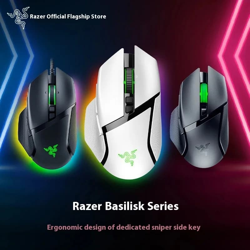 ماوس Razer Basilisk V3 إصدار احترافي سلكي ولاسلكي للألعاب الإلكترونية بسرعة قصوى لمعدات الكمبيوتر والمكتب