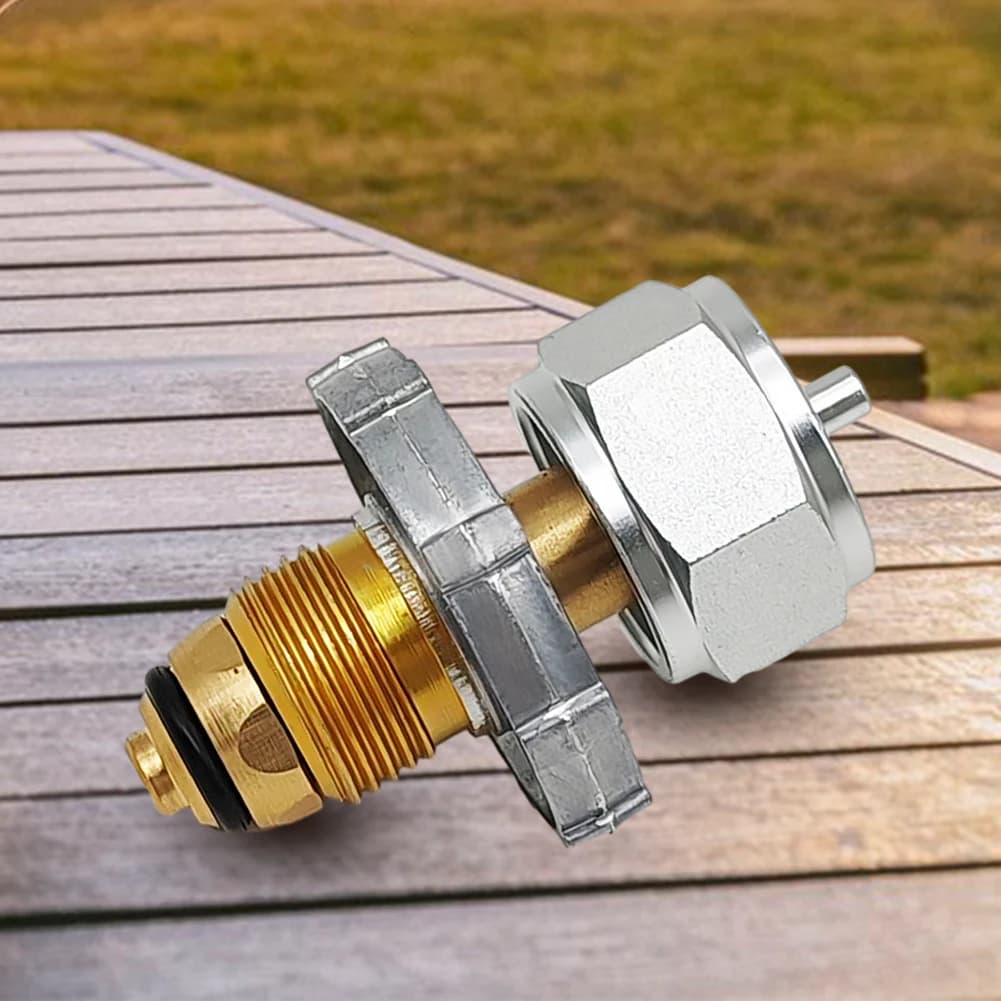 Gas Cylinder Regulator Valve Copper Gas Stove Connector Tank Head Adapter Camping Bottle Propane Transfer Nozzle for BBQ Picnic
