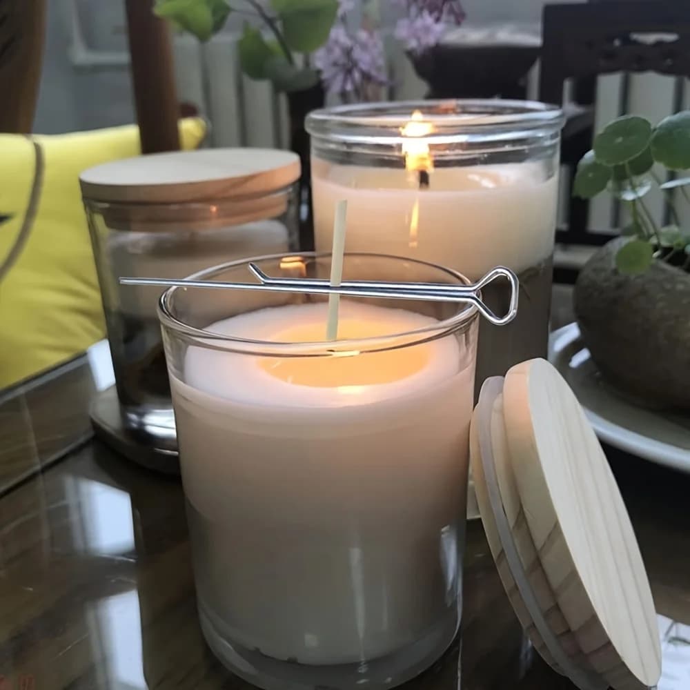 5/10Pcs 4.3 Inch Candle Wick Holders Clip Wick Fixer Stainless Steel Holders for Candle Making Metal Wick Centering Device Tools - 5
