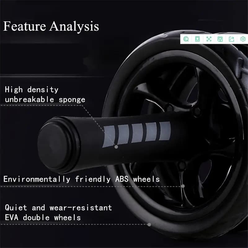 AB Roller Wheel Roller Keep Fit Wheels Home Crunch Artifact No Noise Abdominal Training Equipment for Gym Strength Workouts - 3