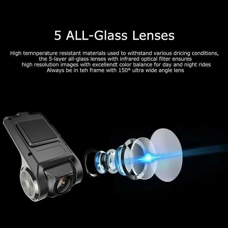 Car DVR Dash Cam Full HD Dash Cam For DVD Android Player ADAS Navigation Unit Auto Audio Voice Alarm Video Recording - 3