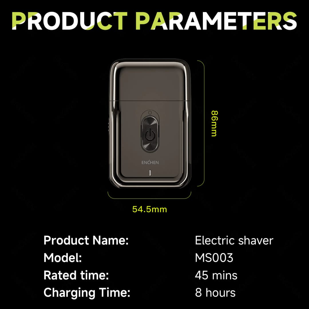 ENCHEN MS003 Compact Foil Shaver With POP-UP Precision Trimmer Type-C Charging With Indicator 7000RPM Strong Motor - 4