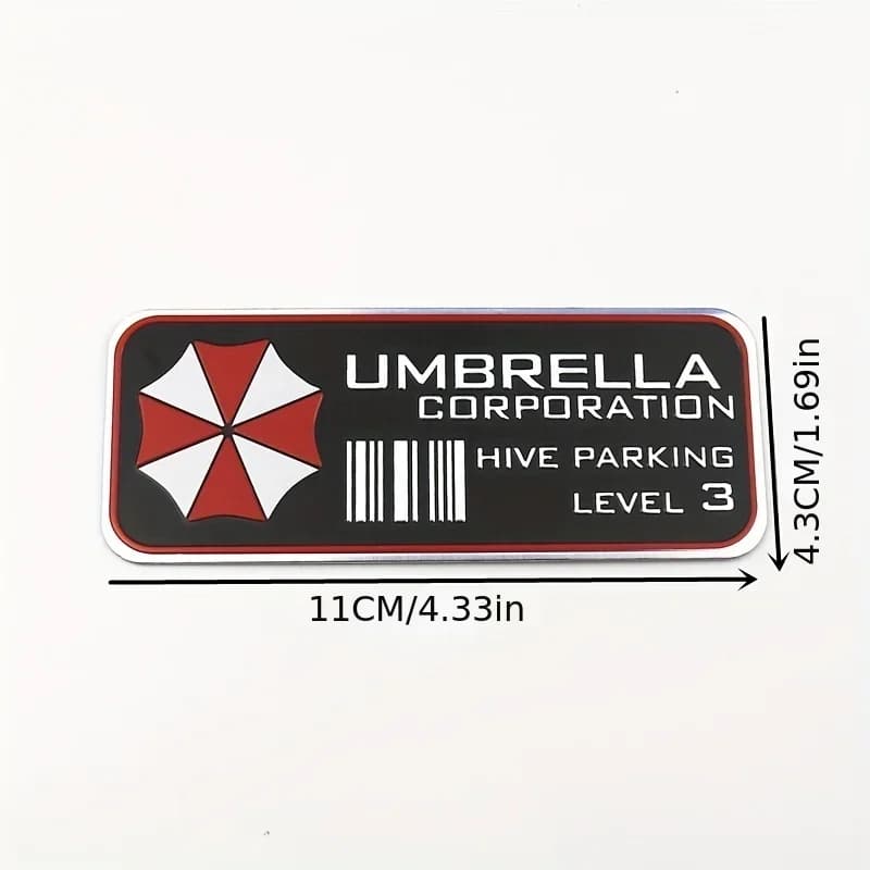 New 3D Car Metal Emblem Badge Car Body Trunk Badge Stickers For Umbrella Corporation Car Styling Decoration Accessories - 3