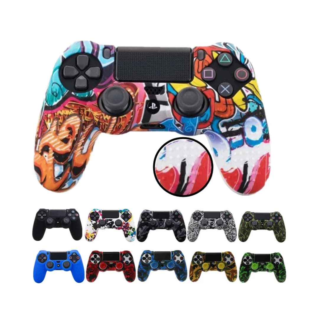 غطاء واقي من السيليكون الناعم المضاد للانزلاق من الجيل المطاطي لـ SONY Playstation 4 PS4 وحدة تحكم PS4 Pro Slim Gamepad