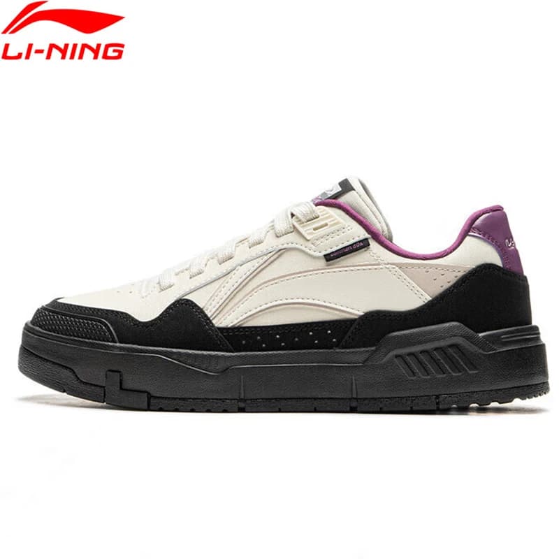 أحذية Li-Ning النسائية COMMON 80s نمط الحياة DUAL CUSHION أحذية رياضية كلاسيكية مريحة LiNing أحذية رياضية للترفيه AGCU158
