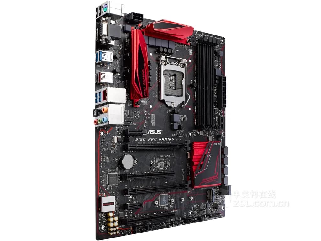 لوحة أم مستعملة ASUS B150 PRO GAMING، شريحة Intel B150، مقبس LGA 1151، 4 فتحات DDR4 DIMM، 64 جيجابايت، PCI-E 3.0، M.2 SATA3، VGA، HDMI، USB3.1، ATX - 4