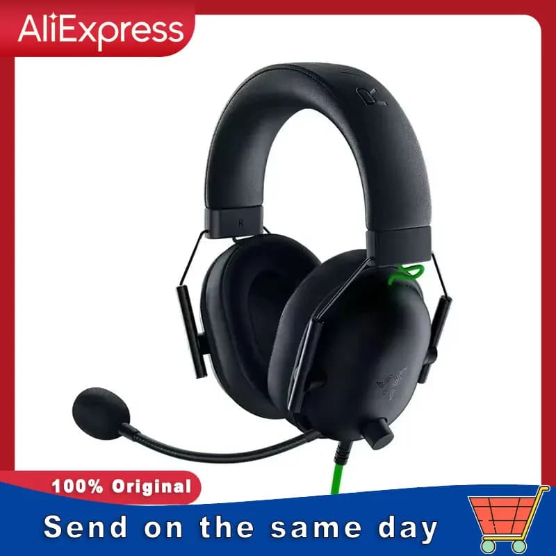 Razer BlackShark V2 X Wired Esports Headset Advanced Passive Noise Cancellation, 7.1 Surround Sound, Hyperclear Cardioid Mic