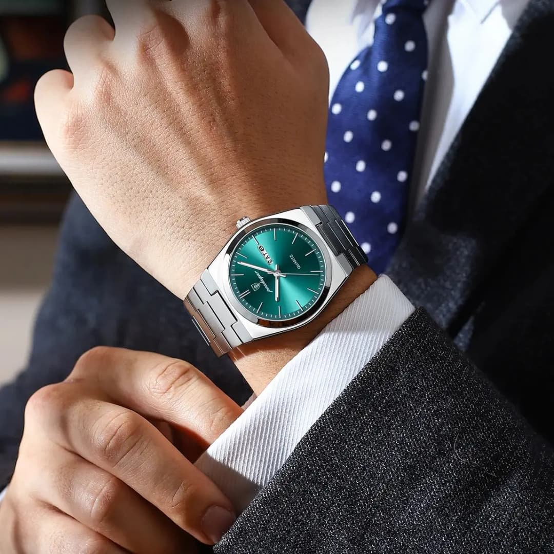 بويداغار ساعة رجالية أعمال فاخرة من الفولاذ المقاوم للصدأ مقاومة للماء مضيئة ساعة معصم رجالية تاريخ أسبوع ساعات كوارتز كلاسيكية للرجال - 6