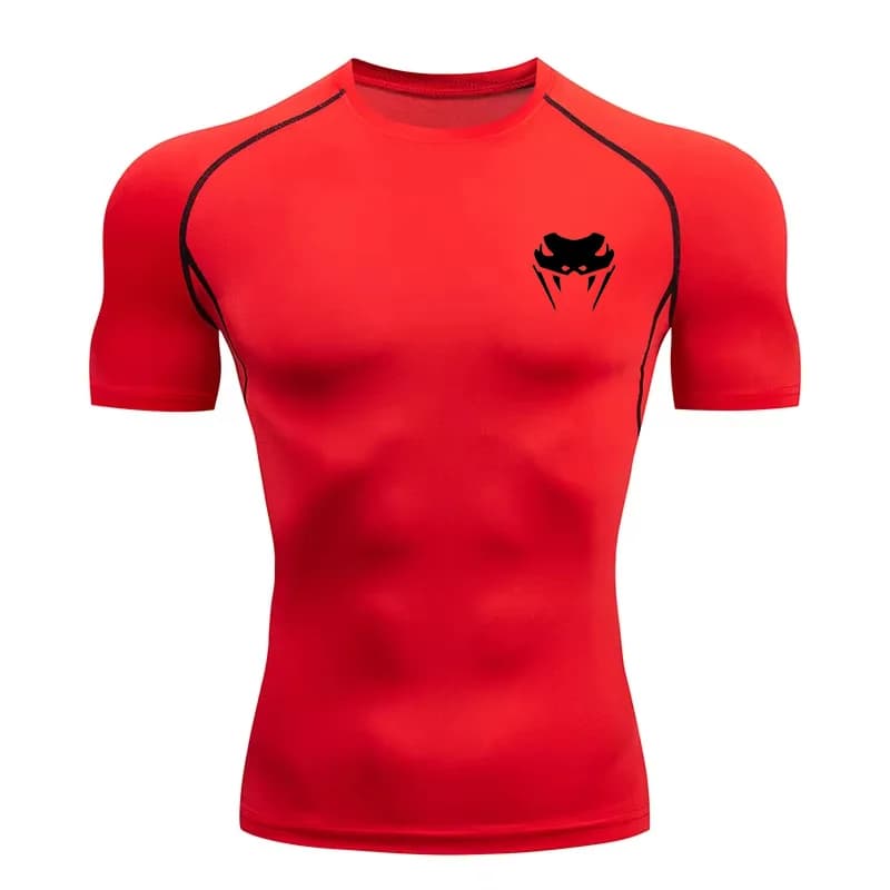 Men Compression Shirt Short Long Sleeve Quick Dry | All Season Workout Top for Gym Running Fitness UV Protection - 3