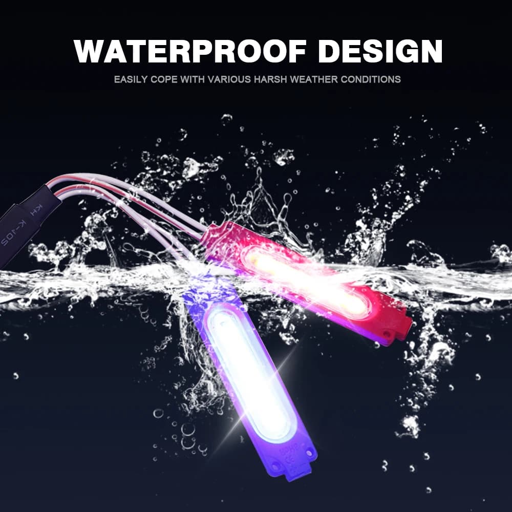 وحدة تعديل إضاءة تحذير LED 2 قطعة تصميم حقن عالمي وحدة وميض لضوء السيارة والدراجة النارية - 3