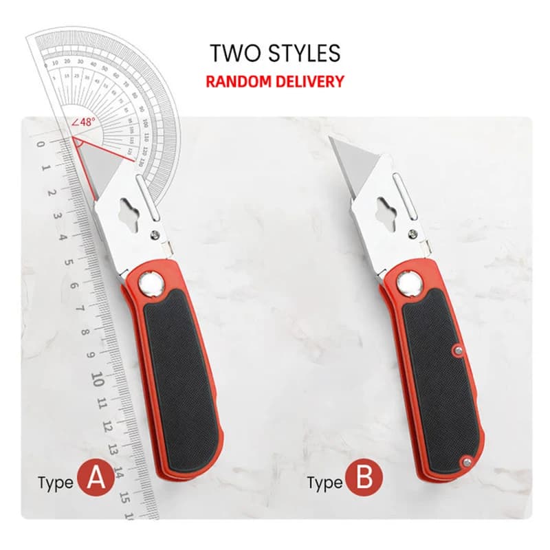 Art Knife Heavy-duty All Steel Thick Durable And Sturdy Folding Knife Cable Stripping Knife Wallpaper Knife - 6