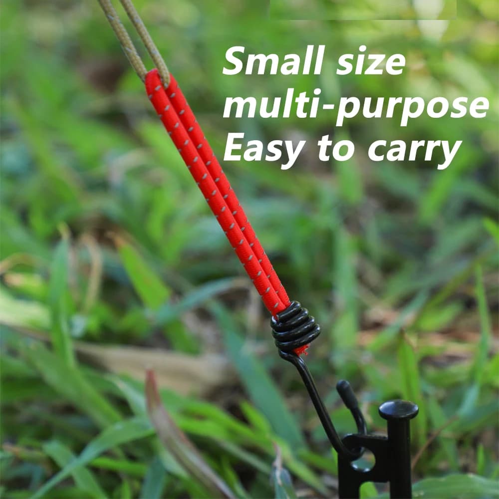 5/10 قطع خطاف حبل مرن قوي للخيمة الخارجية خطاف حبل مرن متعدد الوظائف مقاوم للرياح خطاف خيمة ثابت خطاف حبل مرن عالي الجودة - 6