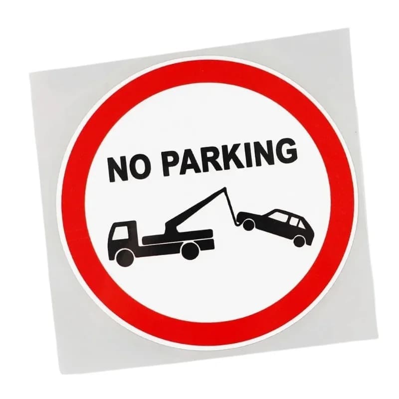 ملصقات إشارات مرورية للسيارة، ممنوع الوقوف، تغطية الخدوش، 13 سم، PVC