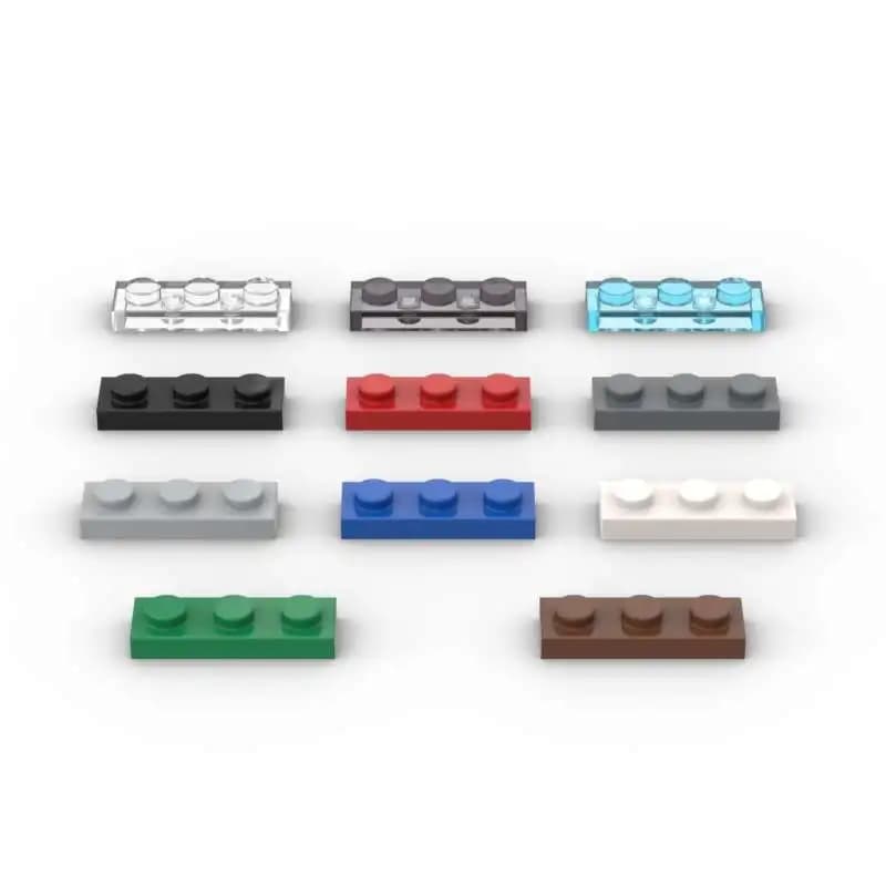 MOC 10 قطعة، 3623، لوحة 1x3، مجموعة مكعبات بناء، لوحة تقنية عالية، إضاءة طوب، فكرة جسيمات، ألعاب أطفال، هدايا عيد الميلاد