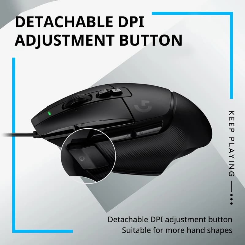 Logitech G502 X Wired Gaming Mouse, Hero 25K Sensor, 25600 DPI, Lightforce Hybrid Optical Mechanical, Esports Edition - 5