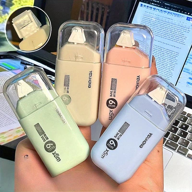 4 قطع شريط لاصق مزدوج الوجه سهل التمزيق من موراندي، مناسب لدفاتر القصاصات والكولاجات وألبومات الصور - مثالي للوازم المكتبية