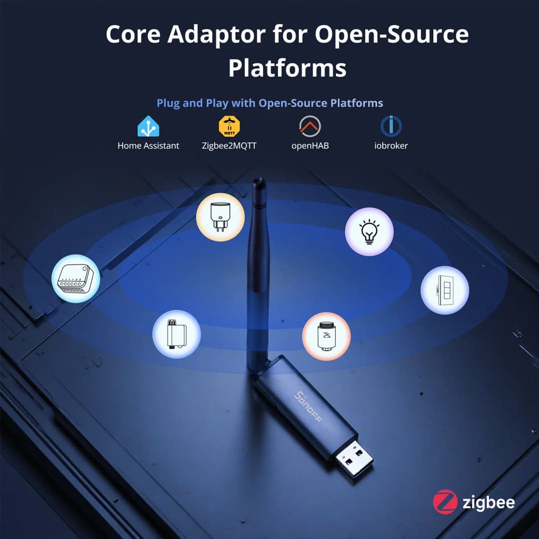 SONOFF Dongle Plus MG24 محول USB Zigbee/Thread بشريحة EFR32MG24 متوافق مع منصات مفتوحة المصدر متعددة Zigbee2MQTT - 3