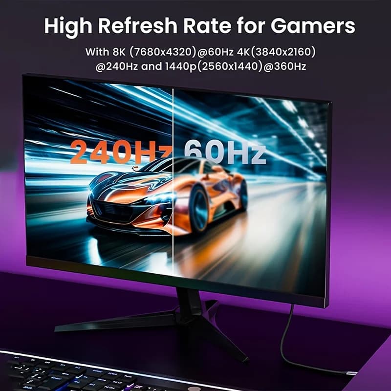 كابل متوافق مع DP من ASUS من USB-C إلى DP بدقة 8K@60Hz من نوع C2.1 إلى عرض 4K بدقة 144Hz من نوع 1.4 كابل Thunderbolt 3 4 لـ MacBook - 4