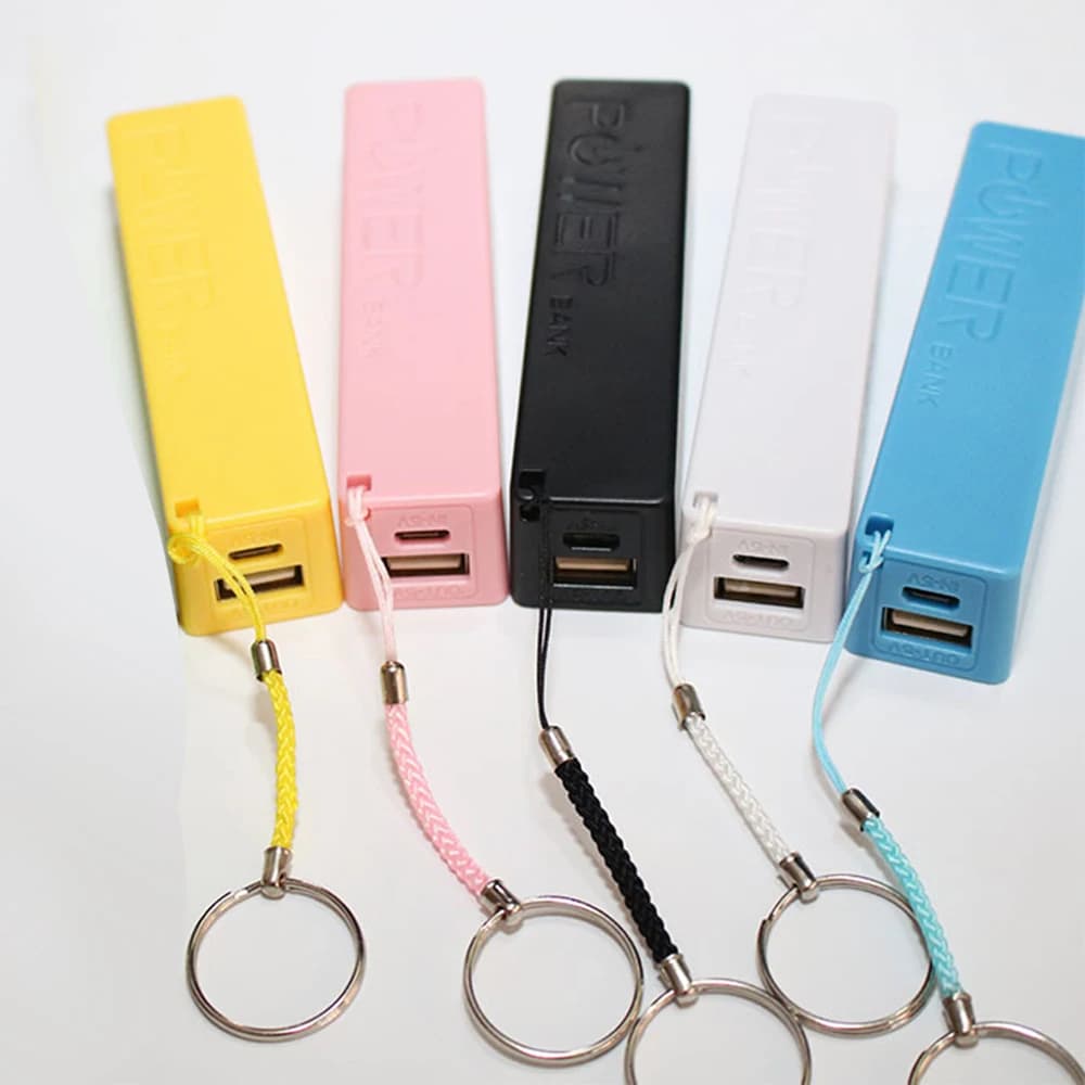 علبة باور بانك 18650 مع شاحن يو اس بي 5 فولت وحامل بطارية للهاتف - شحن محمول وإلكتروني مع صندوق تخزين لتقوم بها بنفسك