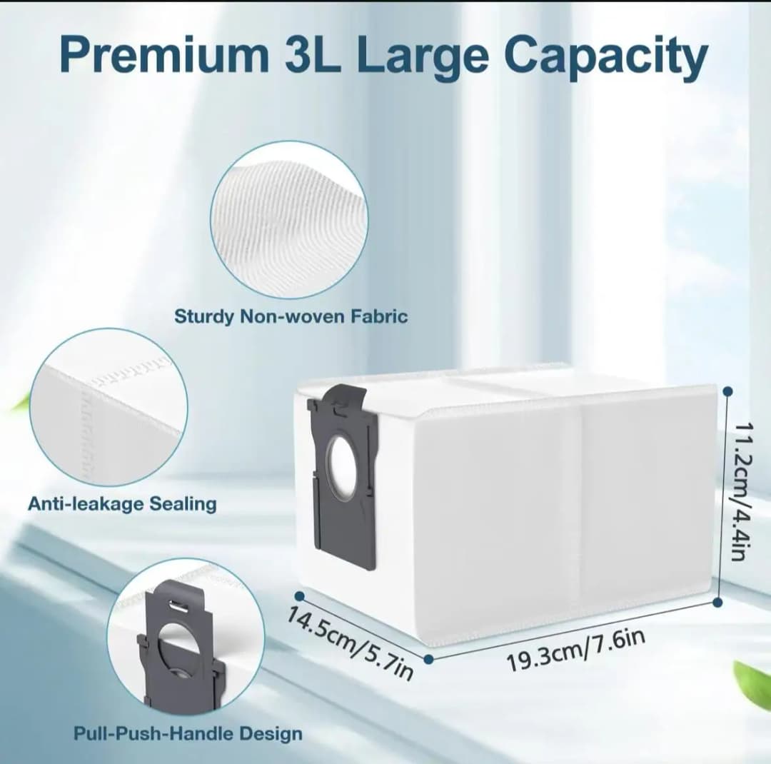 Dreame L10s Pro Ultra Heat / X30 Ultra / X30 Pro / X40 Ultra  /X40 Pro/ L40 ultra / X50 Ultra Robot Vacuum Dust Bags Accessories - 5