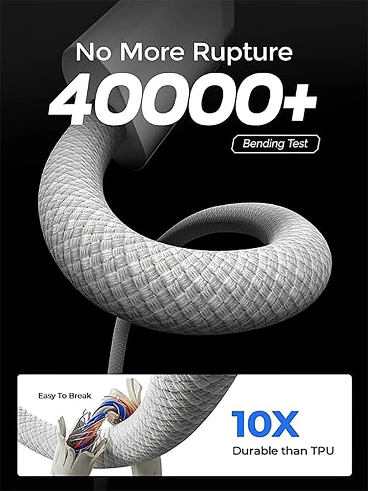 60 واط USB C إلى نوع C كابل ملون لابل آيفون 15 PD شحن سريع لهواوي Xiaomi سامسونج نوع C النسيج كابل الملحقات - 3