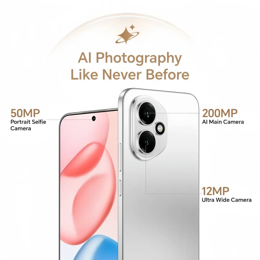 هاتف أونر 400 الجديد 5G نسخة عالمية معالج سنابدراجون 7 الجيل الثالث شاشة 6.55 بوصة AMOLED كاميرتين 200 ميجابكسل بطارية 6000 مللي أمبير 80 واط شحن فائق NFC - 2