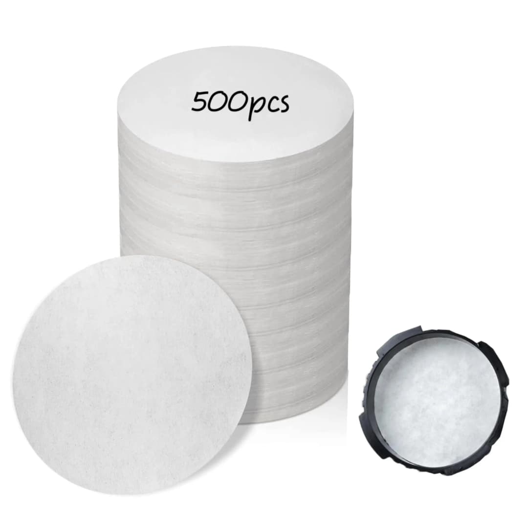 فلاتر قهوة مستديرة، متوافقة مع صانع القهوة Aeropress Bialetti Moka Pot صانع الإسبريسو Bialetti Moka Pot (500 قطعة/1000 قطعة)