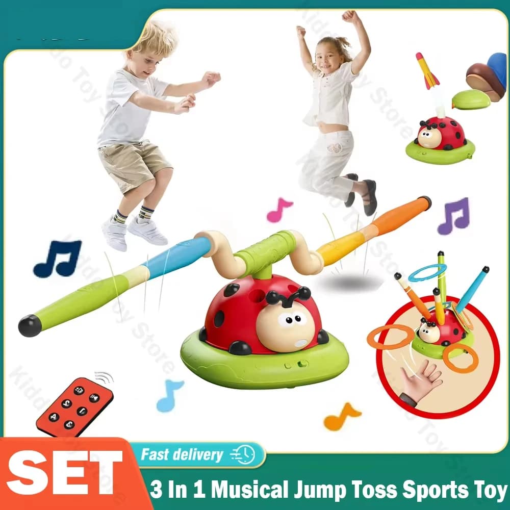لعبة قفز موسيقية تعليمية متعددة الوظائف للأطفال، مناسبة للأنشطة الخارجية