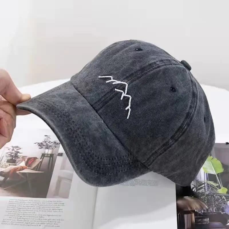 Unisex Washed Cotton Cap Mountain Embroidery Vintage Baseball Cap Men Women Adjustable Casual Outdoor Streetwear Sports Hat - 6