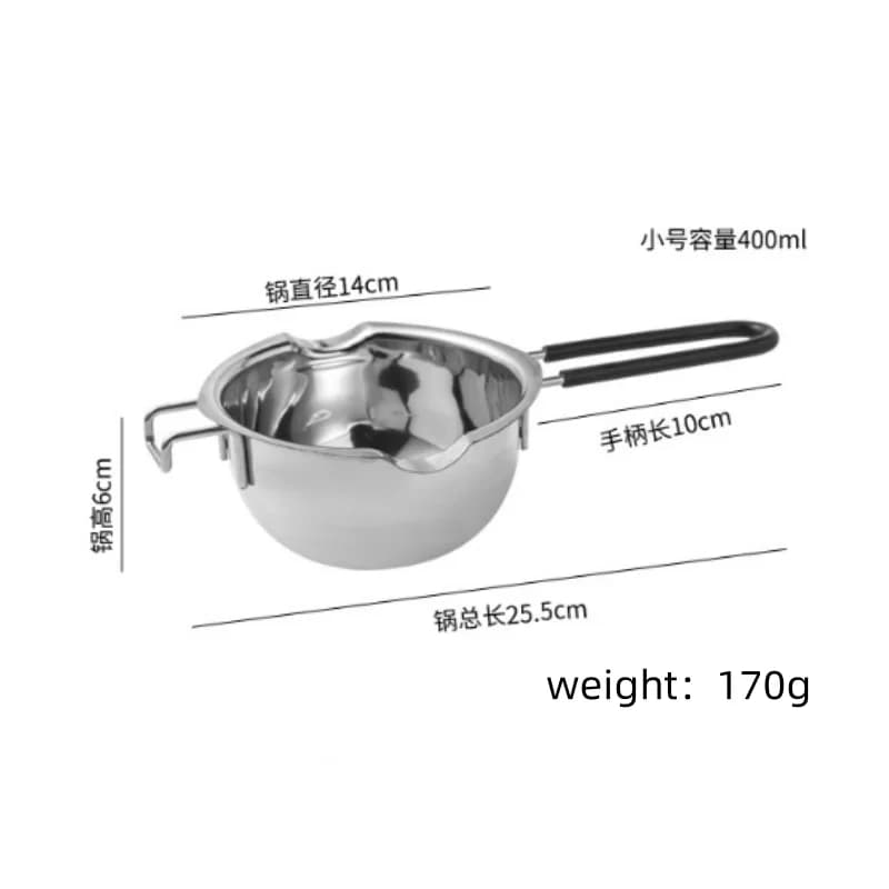 Stainless Steel Candle Wax Melting Boiler Pot with Heat Resistant Handle for Melting Chocolate Candy and Candle Making Supplies - 5