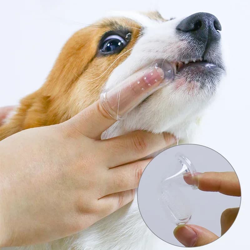 Ultra Soft Silicone Finger Toothbrush for Dog Cats Remove Plaque Tartar Puppy Kitten Teeth Cleaning Dental Care Oral Hygiene Pet - 4