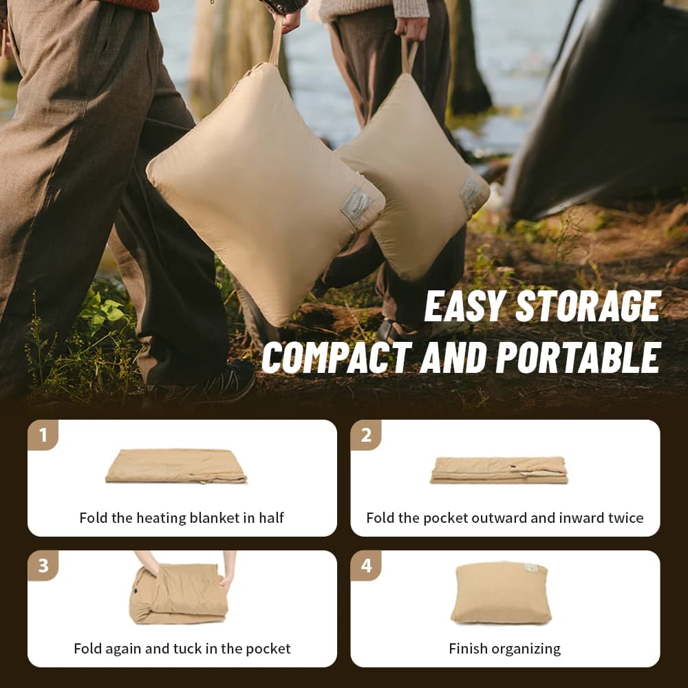 بطانية كهربائية مدفأة من Naturehike مناسبة للشتاء والتخييم مع بطانة كيس نوم حرارية - 5