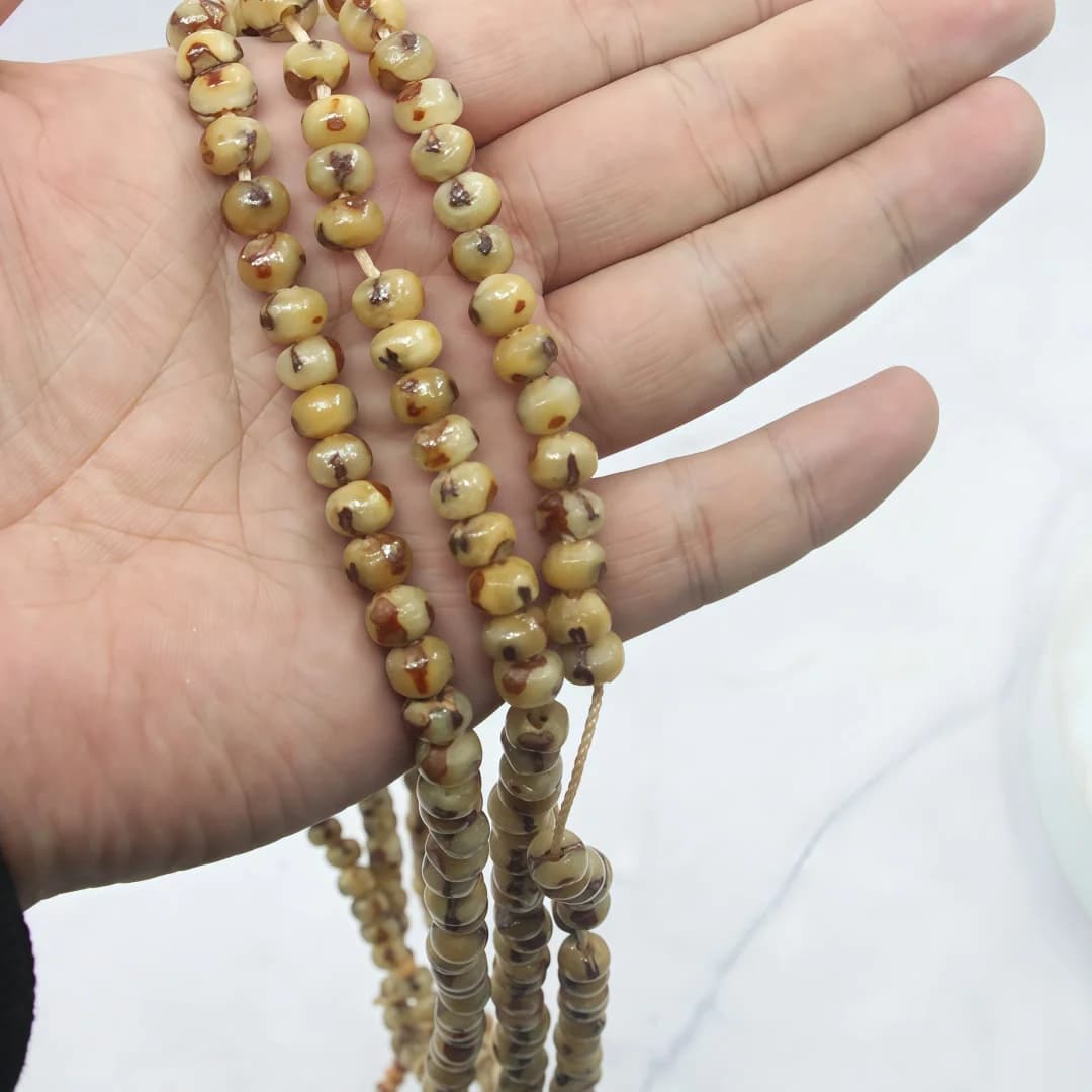 تاريخ النخيل نواة التسبيح 99 6 مللي متر سبحة صلاة إسلامية مسبحة إسلامية تسبيح تسبيح سيفا مسلم مالا تقلق الخرز عداد الصلاة - 5